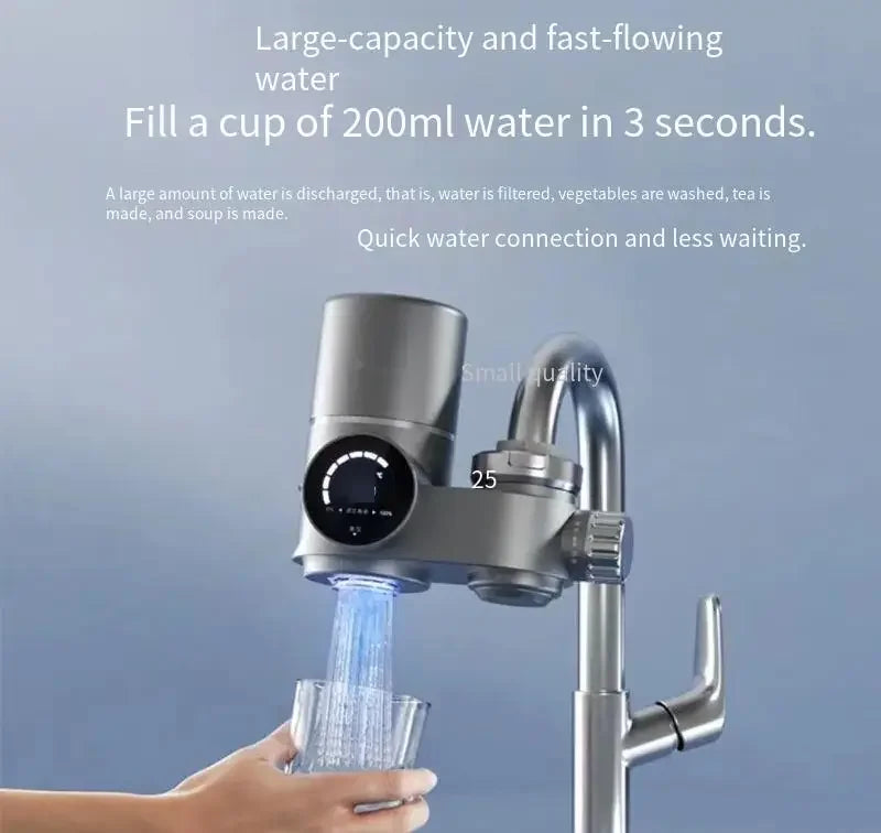 Smart Digital Display Faucet Water Purifier – 8-Stage Filtration, UV Deep Sterilization, Instant Heating, LED Temperature & Filter Life Screen